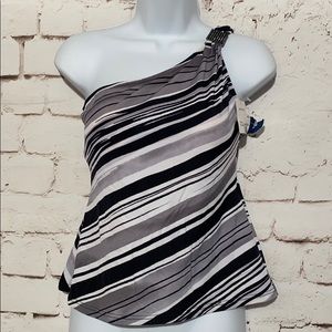 🆕MagicSuit One Shoulder Tankini Top, Size 8